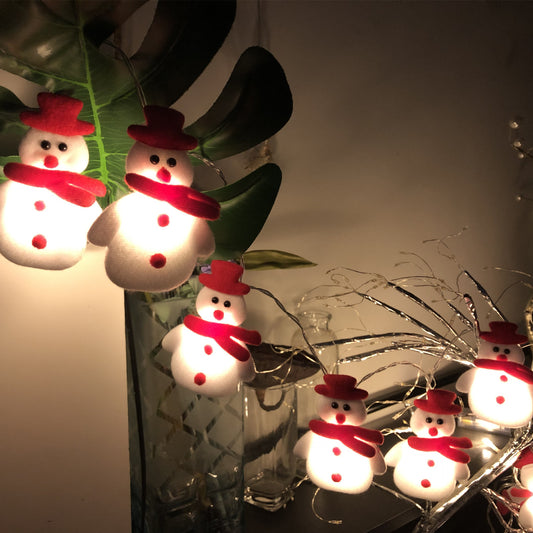 Cross-border new LED Christmas snowman string lights Christmas tree holiday party decoration lantern pendant