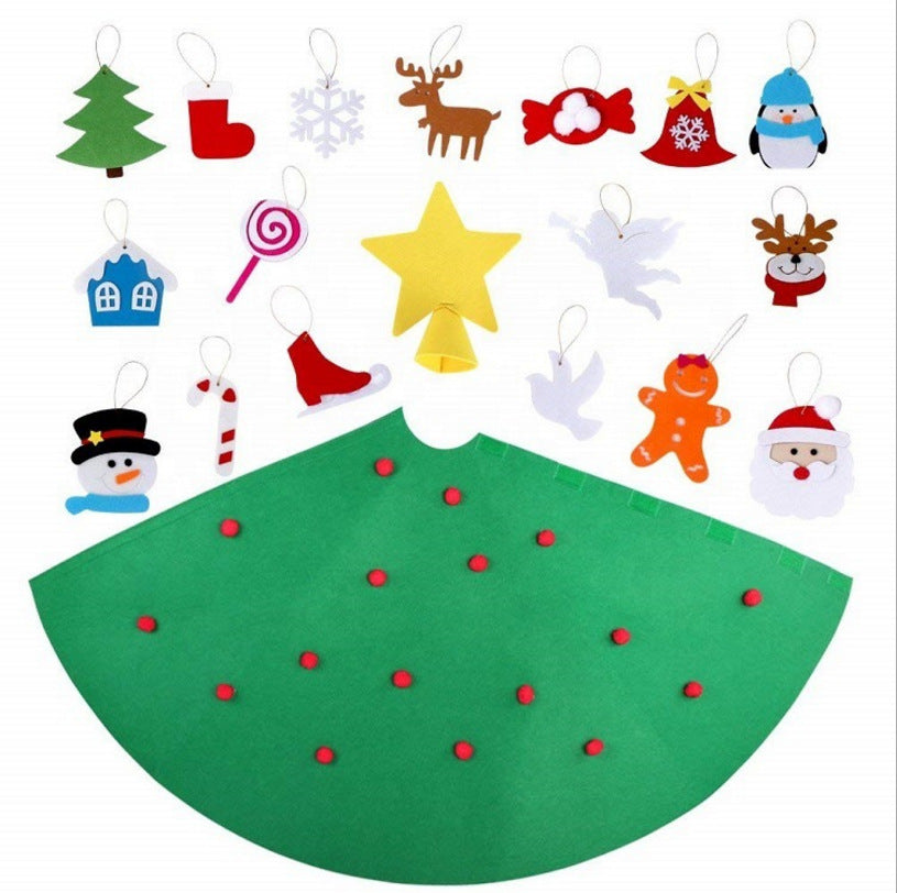 【Felt Christmas Tree】Christmas decorations, Christmas hats, DIY children's toys, handmade three-dimensional Christmas tree