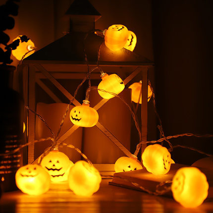 Small pumpkin string lights Halloween carnival pumpkin lights string bar decoration supplies pumpkin lights glowing small light strings