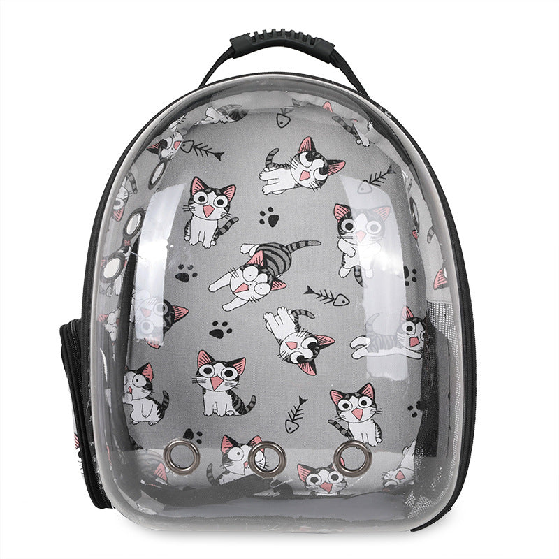 Cat bag pet backpack portable transparent space capsule pet bag for going out cat supplies breathable backpack