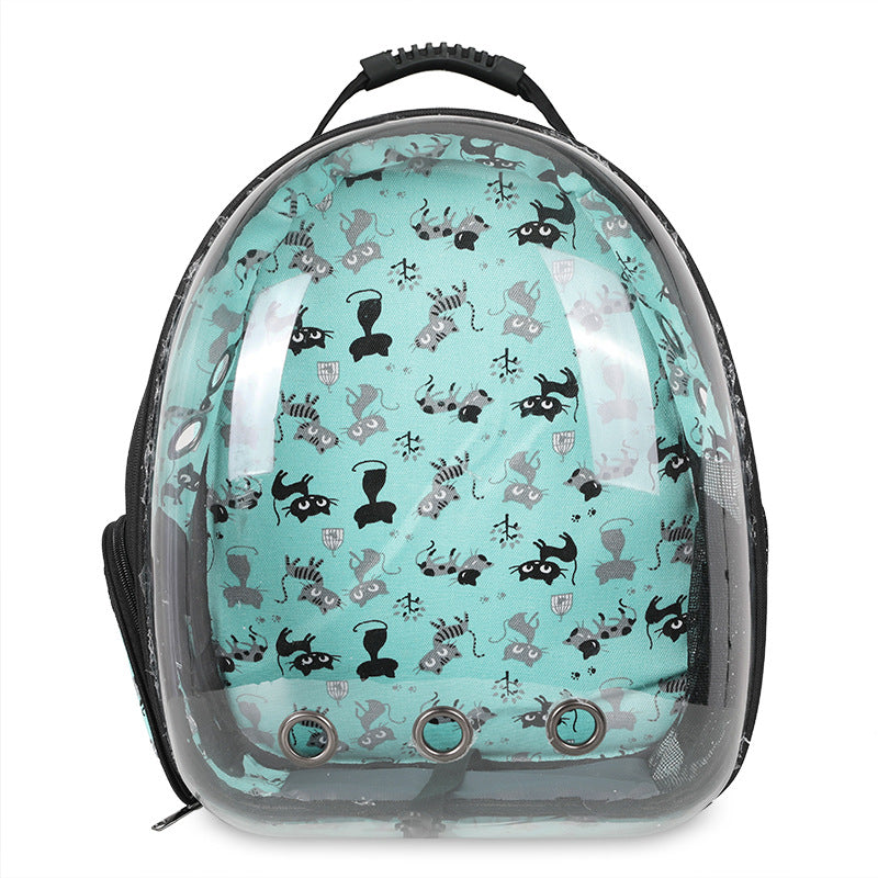 Cat bag pet backpack portable transparent space capsule pet bag for going out cat supplies breathable backpack