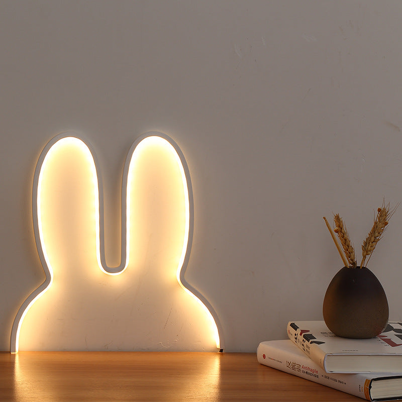 ins cross-border exclusively for Nordic children's decorative creative LED light rabbit creative night light USB plug-in bedside lamp