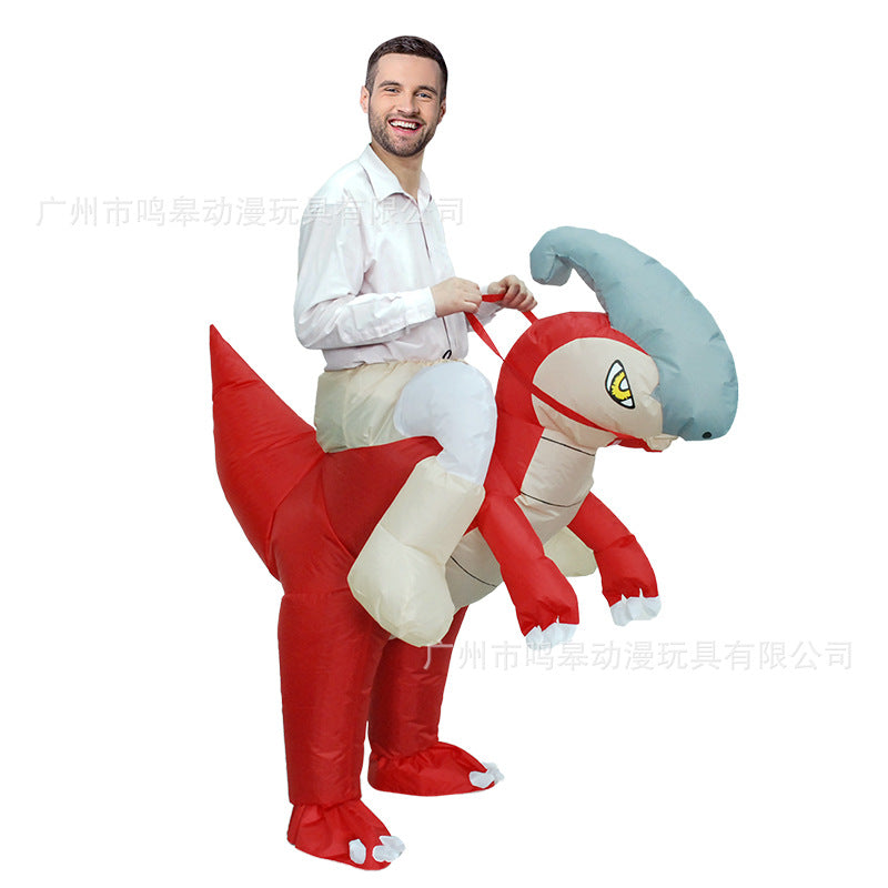 Halloween Children's Day Tyrannosaurus Inflatable Dinosaur Clothes Halloween Party Funny Dinosaur Inflatable Clothes Cross Border