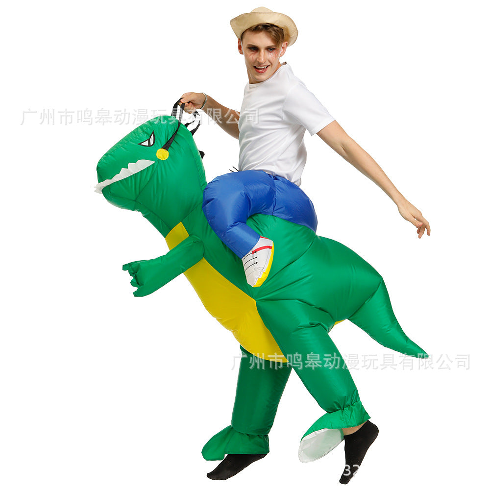 Halloween Children's Day Tyrannosaurus Inflatable Dinosaur Clothes Halloween Party Funny Dinosaur Inflatable Clothes Cross Border