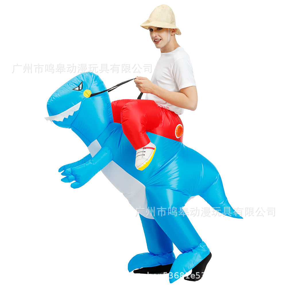 Halloween Children's Day Tyrannosaurus Inflatable Dinosaur Clothes Halloween Party Funny Dinosaur Inflatable Clothes Cross Border