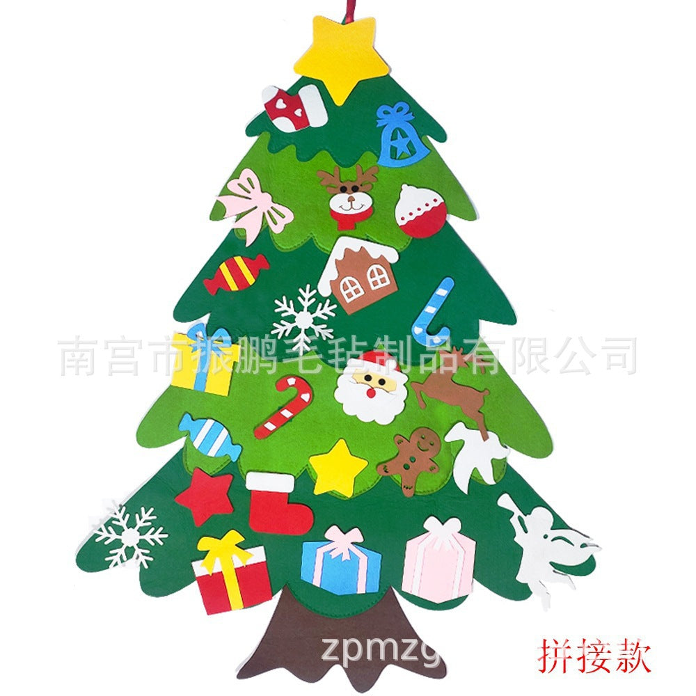 Ready-to-ship felt Christmas tree Non-woven Christmas felt decoration pendant 3D stereo mini Christmas tree