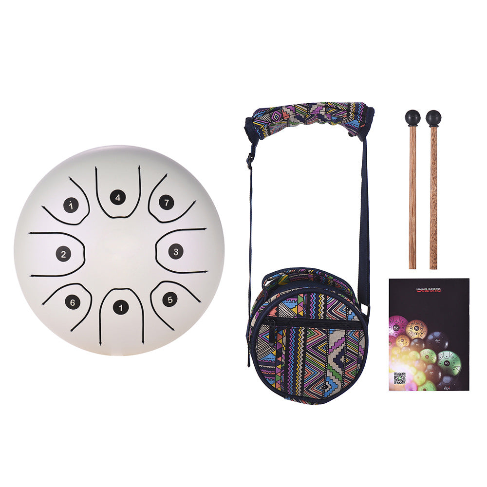 Factory direct sales 5.5 inch C 8-tone steel tongue drum percussion tambourine mini 8-tone tongue drum ethereal drum