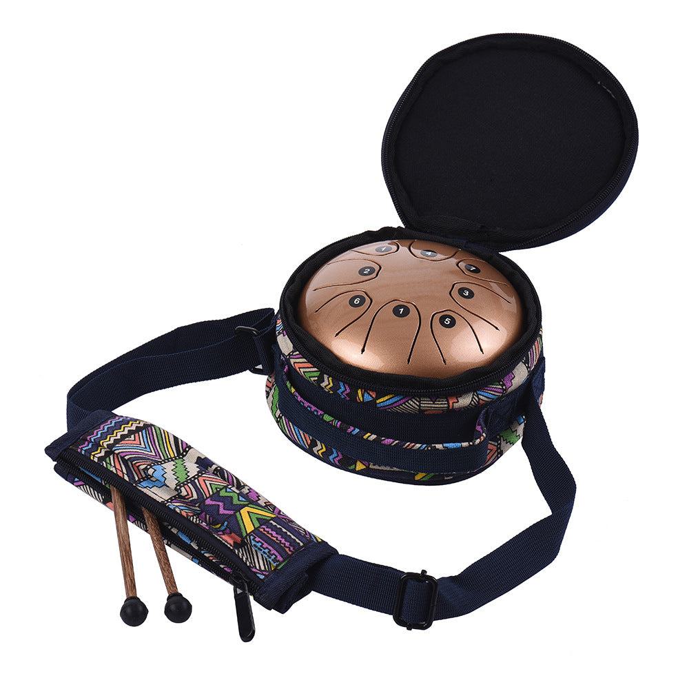 Factory direct sales 5.5 inch C 8-tone steel tongue drum percussion tambourine mini 8-tone tongue drum ethereal drum