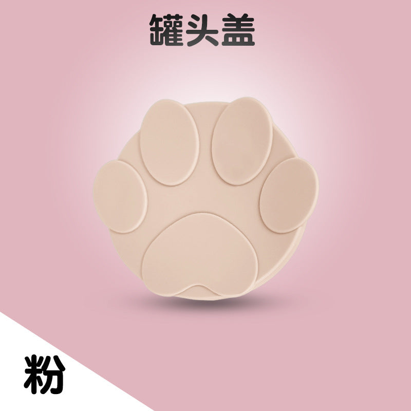 Pet cat can lid feeding spoon separate silicone lid dog cat sealing lid food spoon universal sealing lid