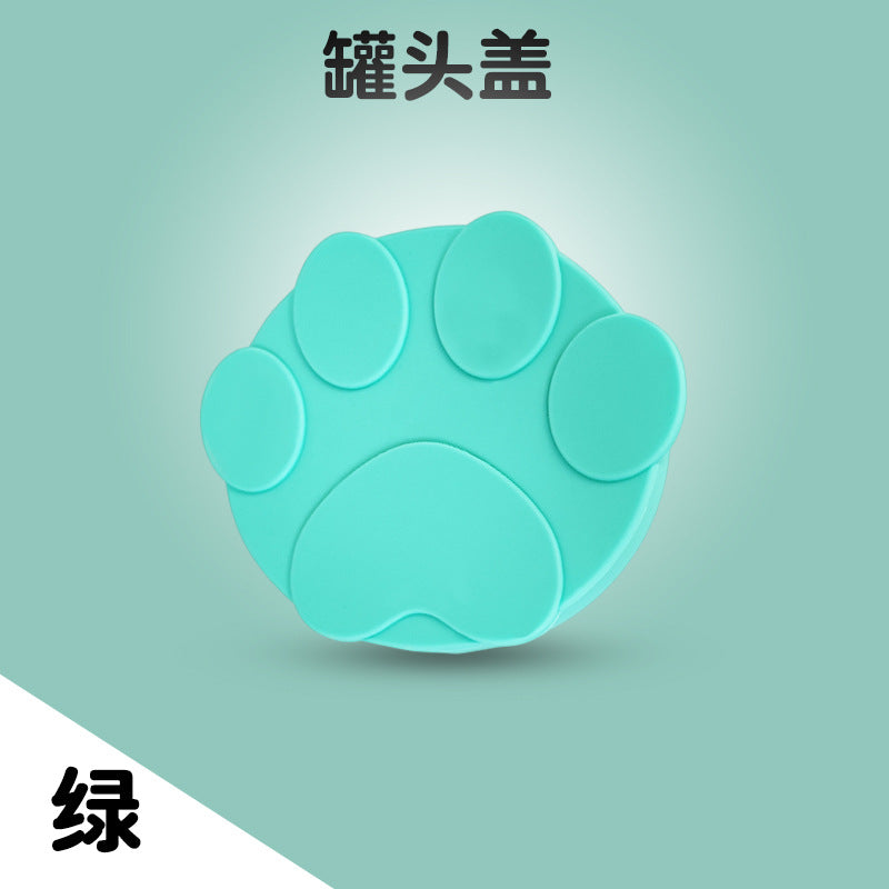 Pet cat can lid feeding spoon separate silicone lid dog cat sealing lid food spoon universal sealing lid