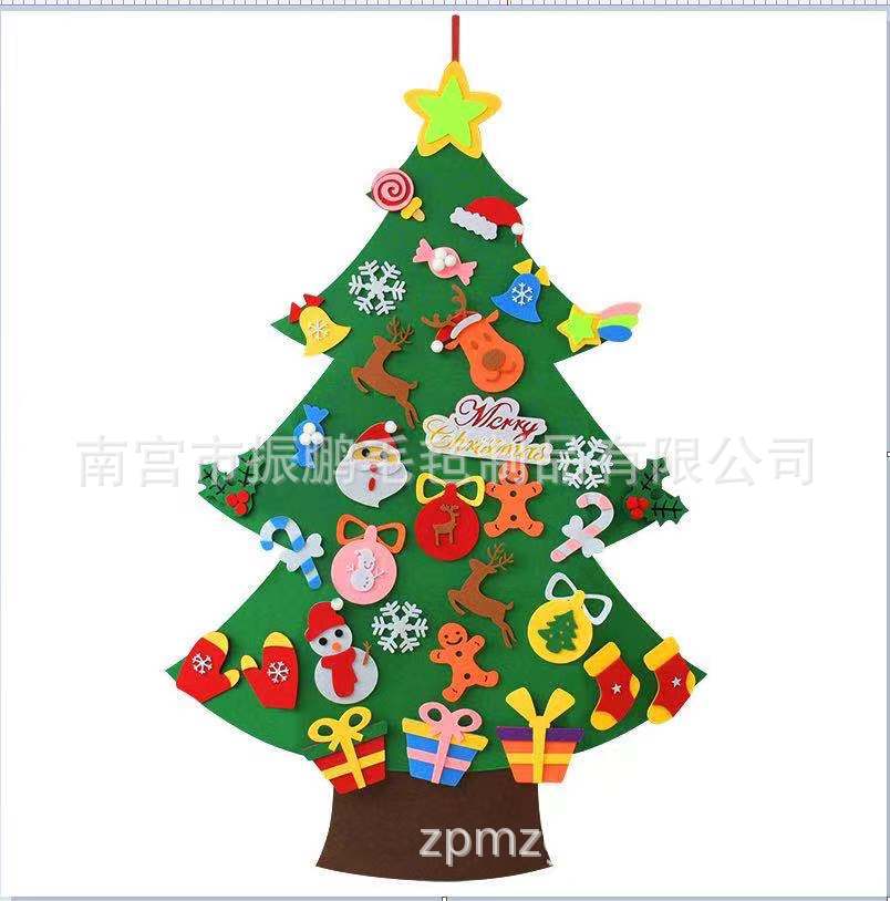 Ready-to-ship felt Christmas tree Non-woven Christmas felt decoration pendant 3D stereo mini Christmas tree