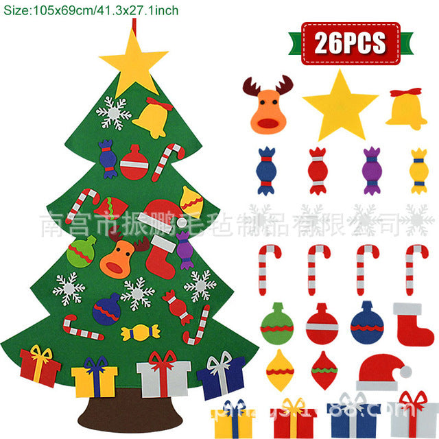 Ready-to-ship felt Christmas tree Non-woven Christmas felt decoration pendant 3D stereo mini Christmas tree