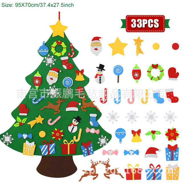 Ready-to-ship felt Christmas tree Non-woven Christmas felt decoration pendant 3D stereo mini Christmas tree