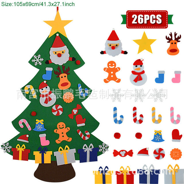 Ready-to-ship felt Christmas tree Non-woven Christmas felt decoration pendant 3D stereo mini Christmas tree