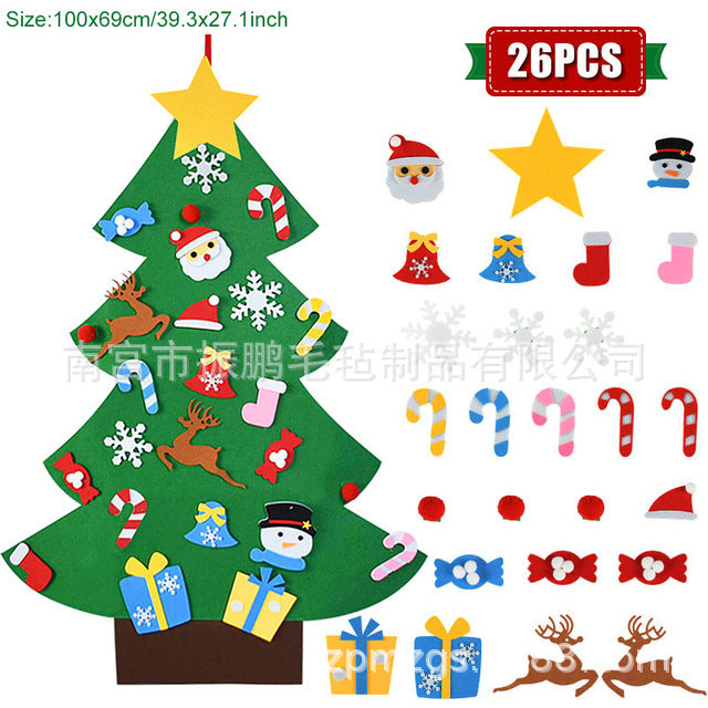 Ready-to-ship felt Christmas tree Non-woven Christmas felt decoration pendant 3D stereo mini Christmas tree