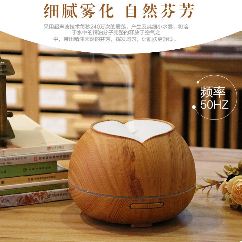 500ML Creative Amazon Wood Grain Aroma Diffuser Ultrasonic Smart Home Appliances Air Humidifier Factory Direct