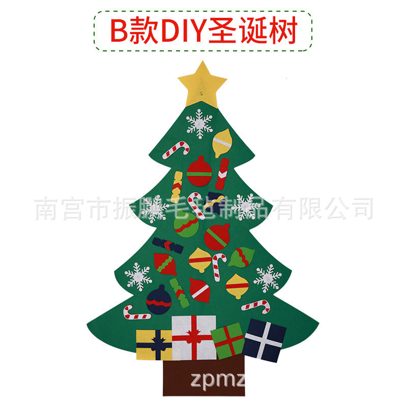 Ready-to-ship felt Christmas tree Non-woven Christmas felt decoration pendant 3D stereo mini Christmas tree