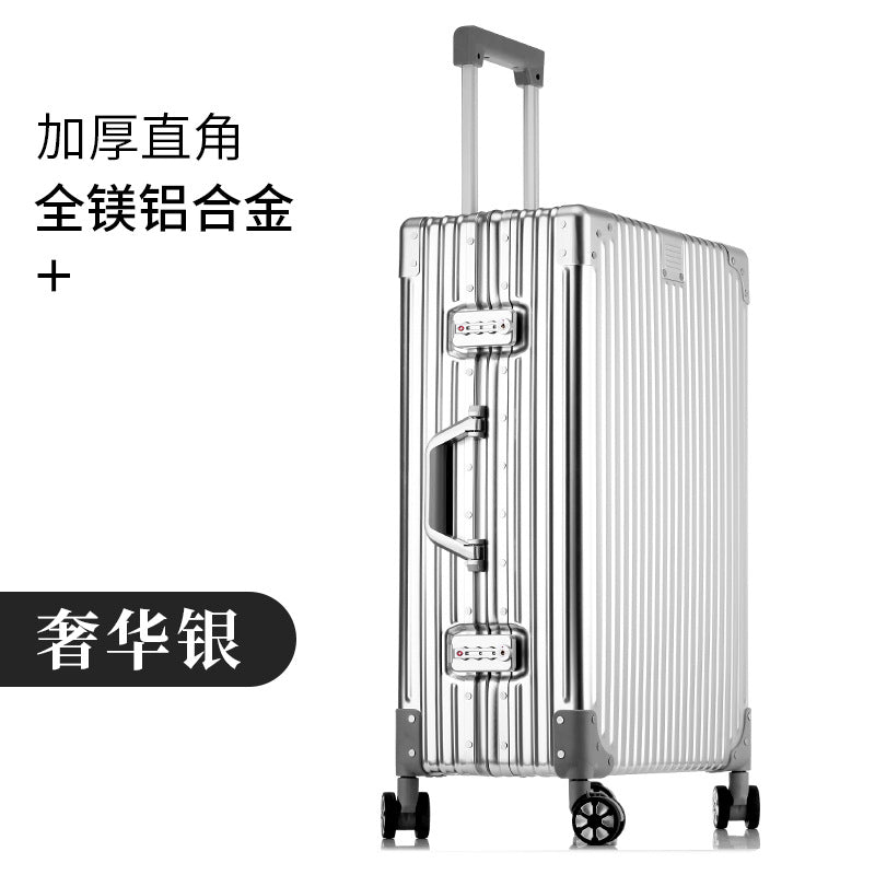 All-aluminum magnesium suitcase aluminum frame trolley suitcase password box 20 inch cabin suitcase 24 high value one piece drop shi