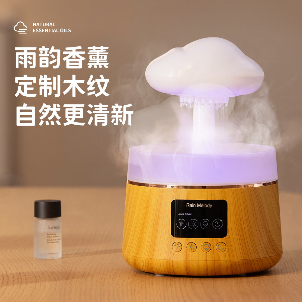 Cross-border hot-selling colorful atmosphere light cloud humidifier office home cloud raindrop white noise decompression aromatherapy machine