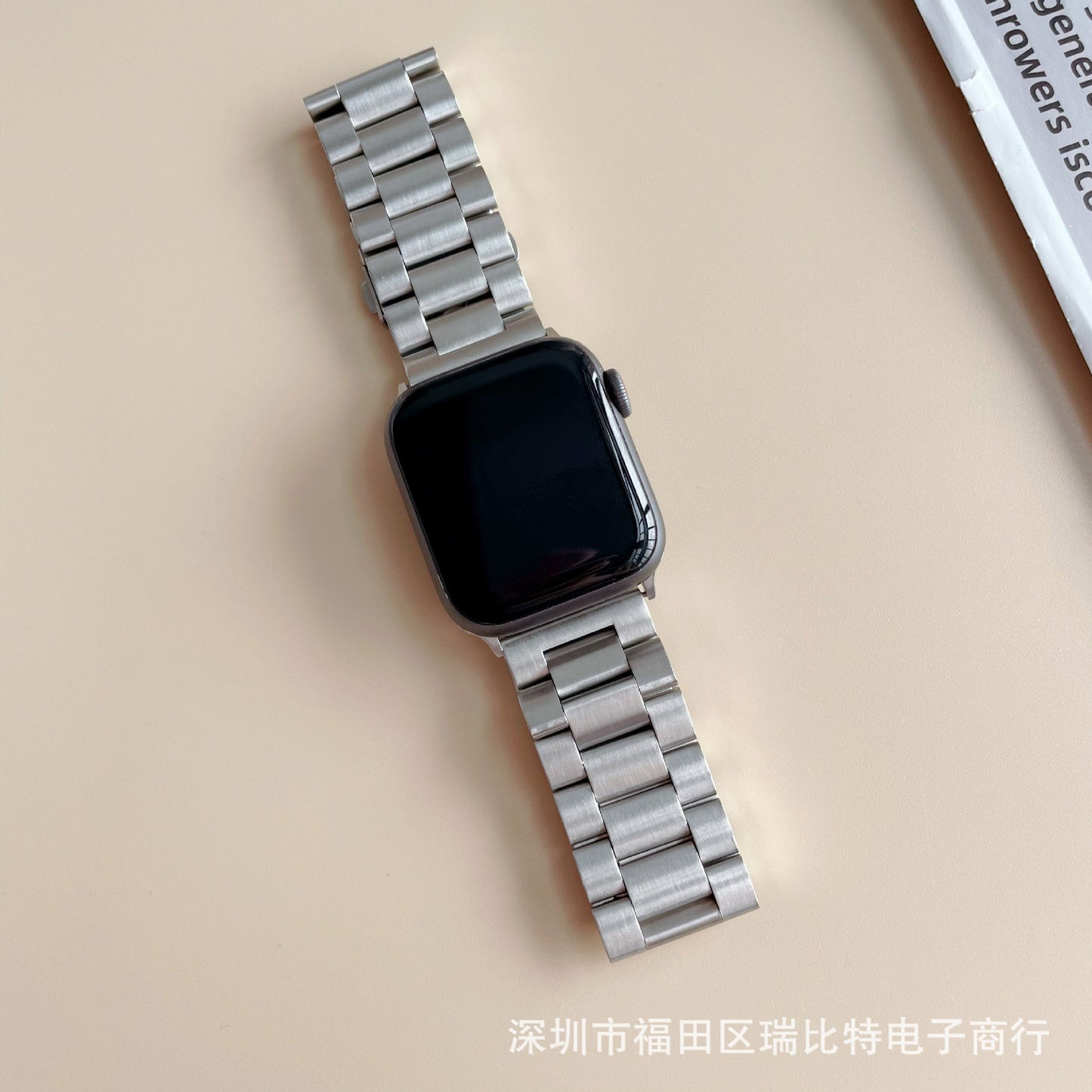 Suitable for Apple Watch 7 Apple Watch iwatch654321SE Metal Strap Stainless Steel Strap Chain