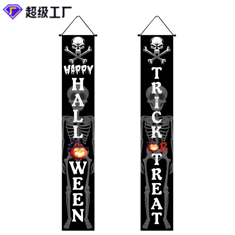 Halloween couplet curtain, ghost couple, Day of the Dead couplet, Halloween decoration, Halloween couplet