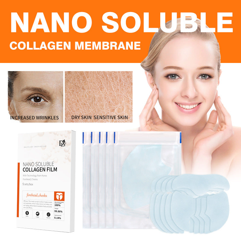 Type III nano collagen soluble mask dissolves in water, forehead wrinkles and nasolabial folds filling tablets, cross-border DLY