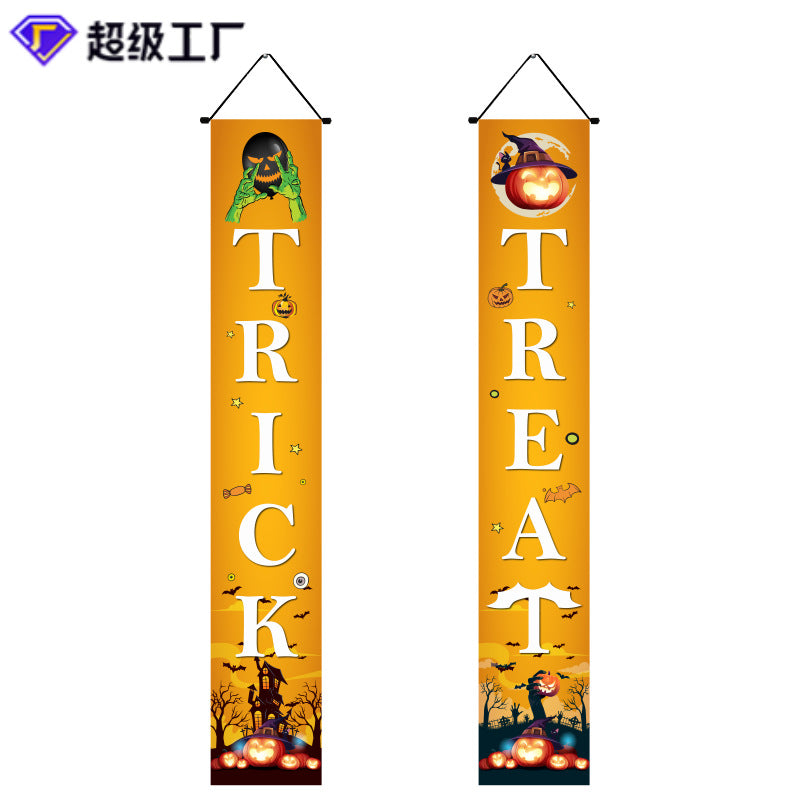 Halloween couplet curtain, ghost couple, Day of the Dead couplet, Halloween decoration, Halloween couplet