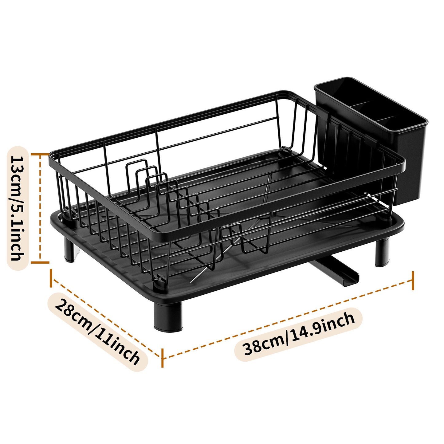 Cross-border Amazon kitchen dish rack small volume dish drain rack sink multi-function tableware drain bowl storage box