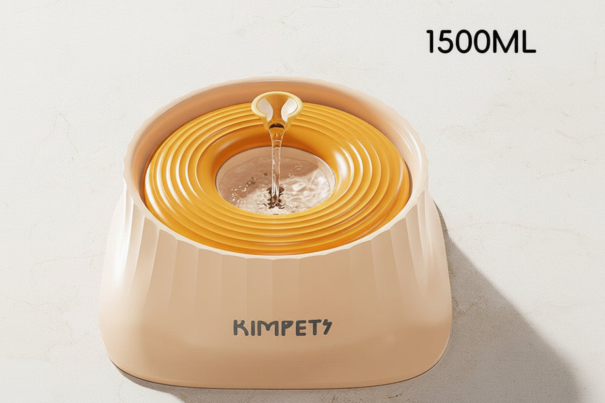 Non-wetting floating water bowl for dogs, transparent floating water bowl for pets, anti-tipping.