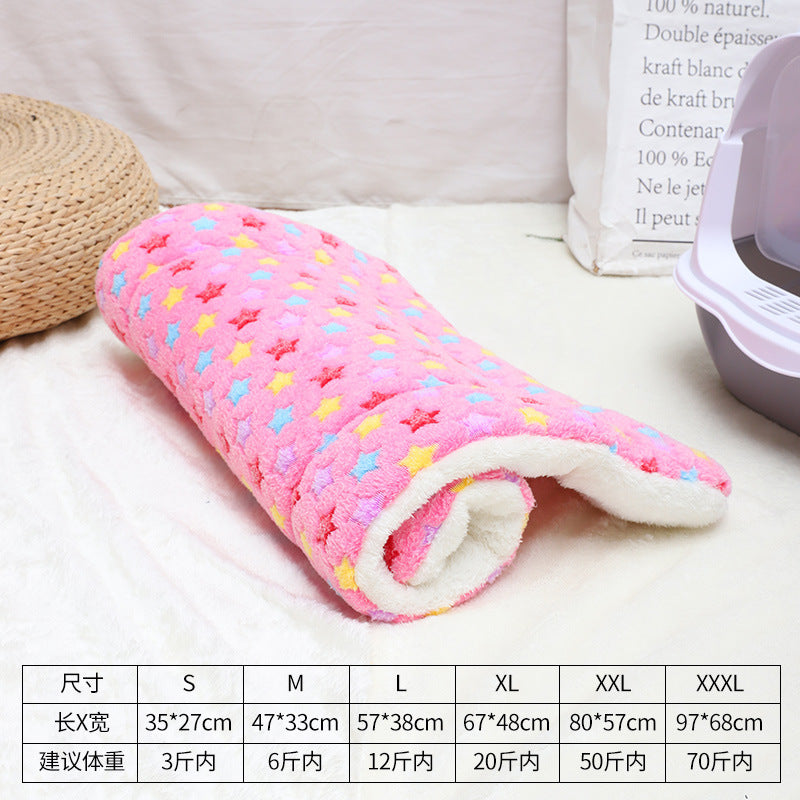 Winter pet mat cat bed four seasons universal warm flannel dog bed dog blanket cat mat pet bed wholesale