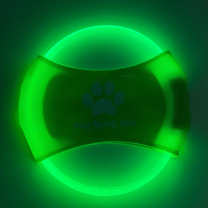 Pet Luminous Supplies LED Rechargeable Pet Luminous Frisbee Dog Training Toys Pet Dog Toy Frisbee