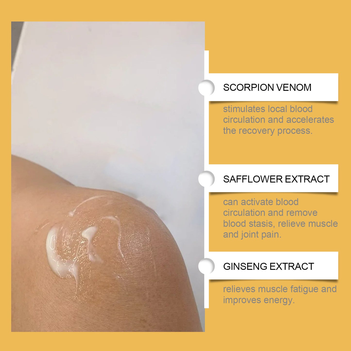 SOUTH MOON Scorpion Venom Pain Care Cream Relieves Neck, Shoulder, Wrist and Leg Muscle Discomfort Repair Cream