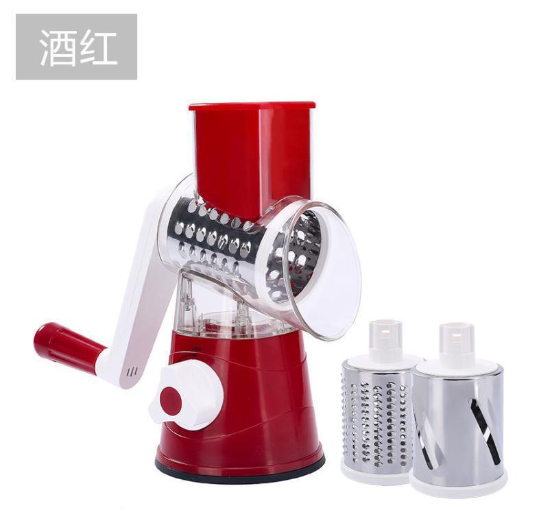 Multifunctional hand-cranked vegetable cutter household kitchen manual vegetable machine grater slicer drum vegetable cutter