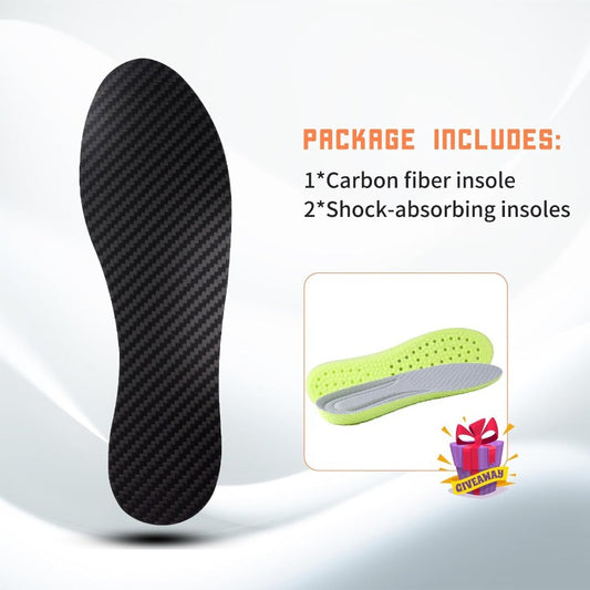 1.2MM carbon fiber insole for football basketball running shoes shock absorption racing pad running shovel type full palm anti-nail
