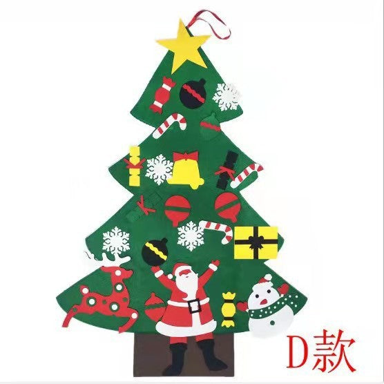 New felt Christmas tree children's handmade educational DIY Christmas decoration pendant non-woven felt Christmas tree