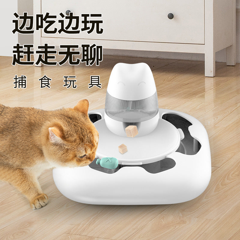 Home pet play partner predator toy cat and dog amuse pet food supplement machine rechargeable predator toy