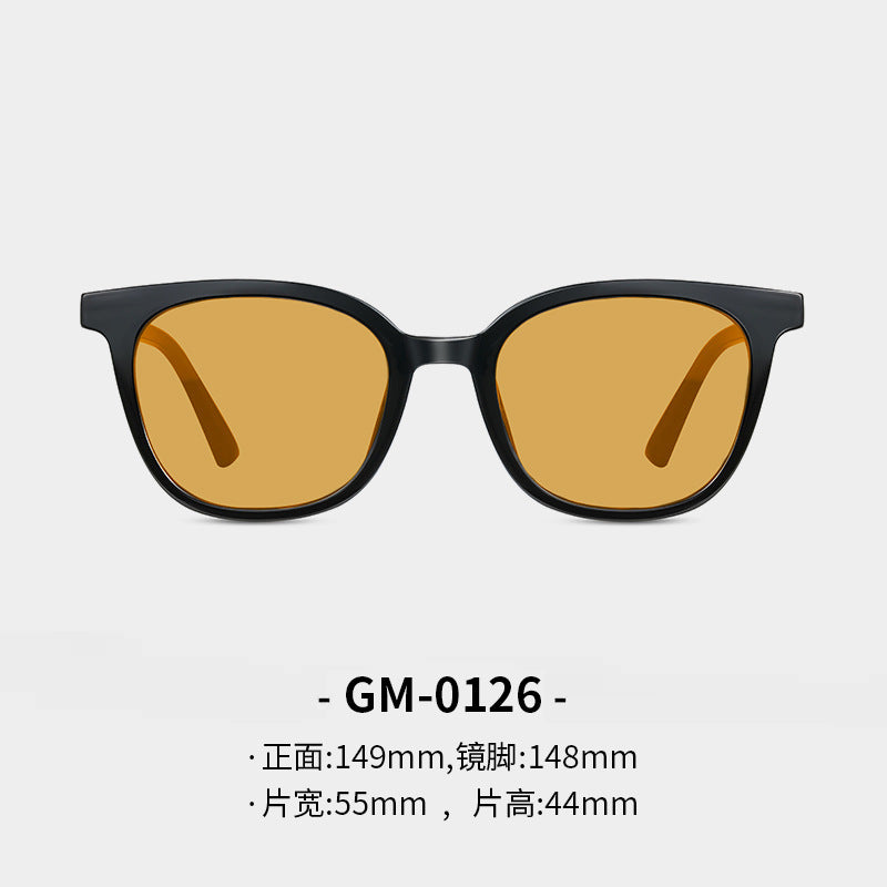 2023 new gm same style brown sunglasses TR90 female vibrato xiaohongshu same style summer sun protection sunglasses