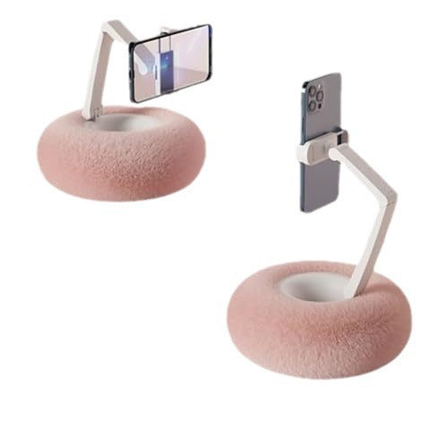 Cross-border furry bowl Kindle mobile phone universal adjustable rotating bracket tablet pillow mobile phone holder