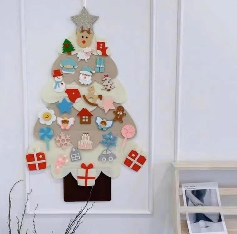 Cross-border new felt Christmas tree Christmas decorations children DIY felt cloth Christmas tree Christmas children's ornaments