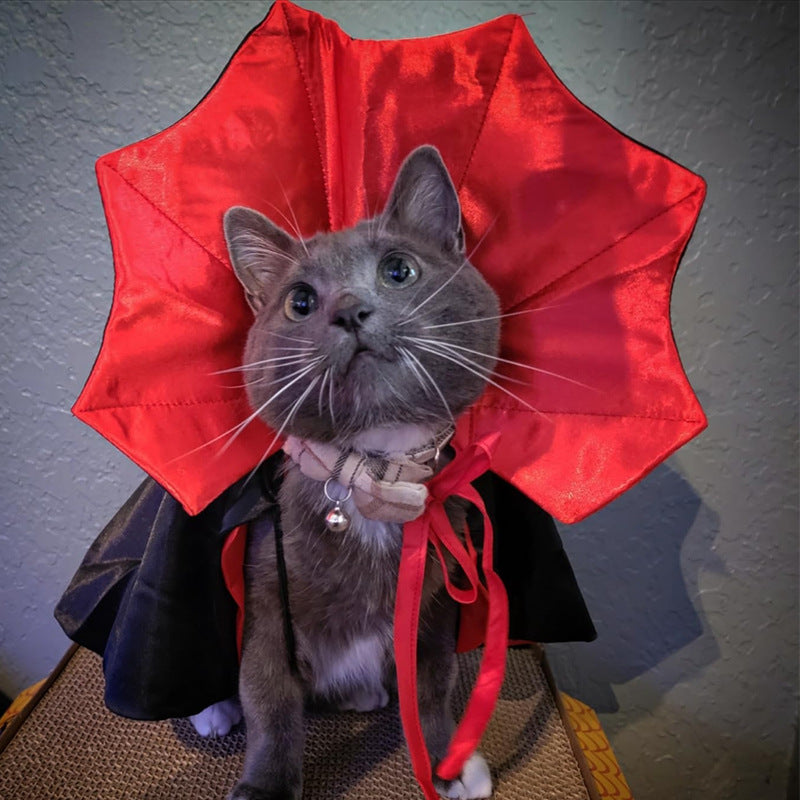 Pet cross-border Halloween costume witch vampire cat cloak dog Halloween cape cross-border hot sale