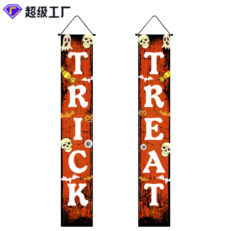 Halloween couplet curtain, ghost couple, Day of the Dead couplet, Halloween decoration, Halloween couplet