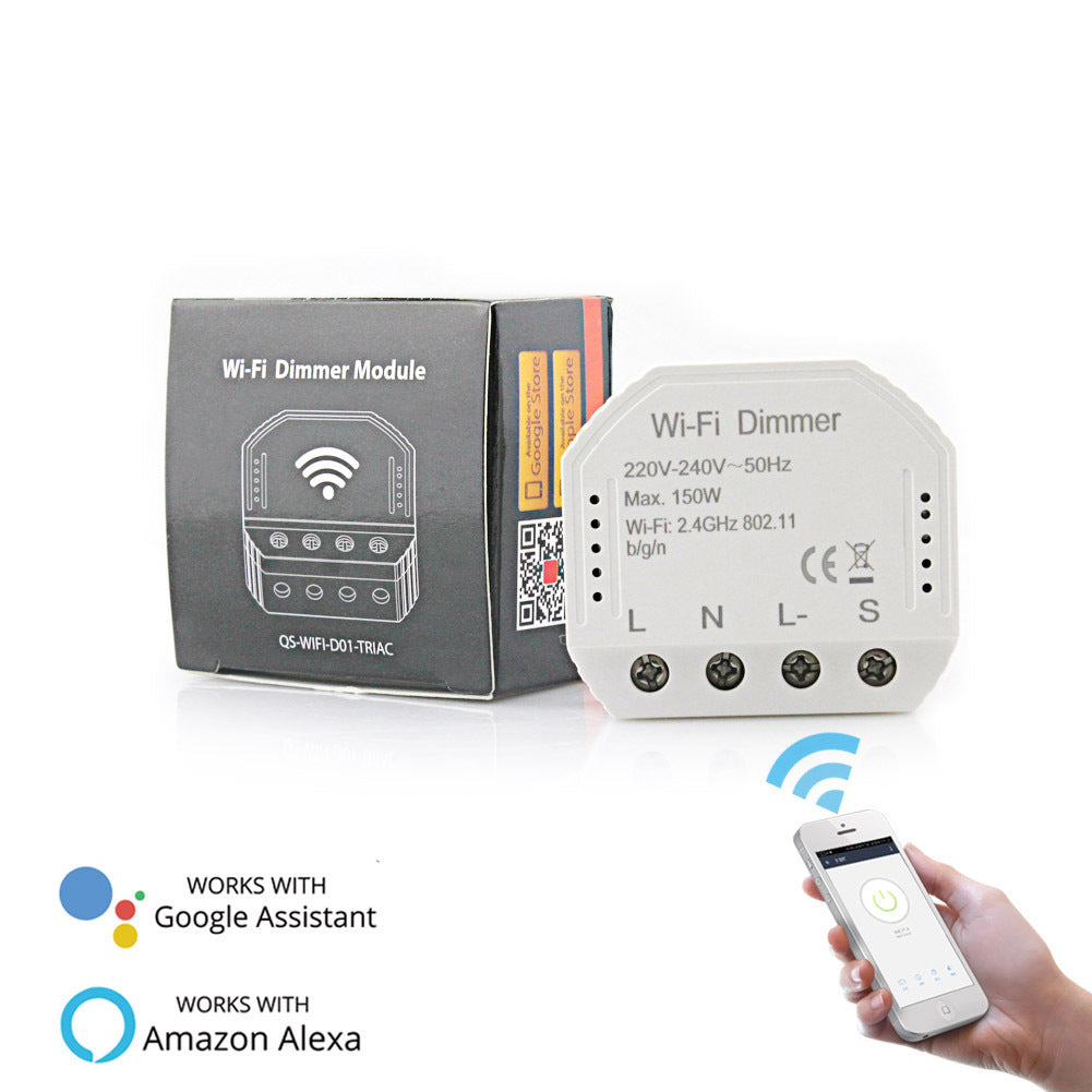 Tuya smart wifi dimmer switch independent control timer concealed dimmer supports Alexa, Google