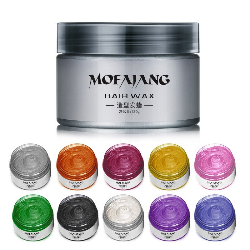 Three Magic Hairdressers Granny Gray Hair Wax Colored Hair Mud Hot Sale Men's Styling Hair Products Manufacturer Wholesale