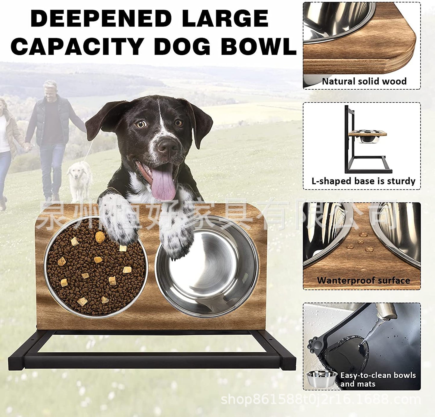 Large Dog Bowls 3 Height 5 Inch 9 Inch 13 Inch 2 Dog Food Water Bowls Dog Bowls Stand Small Medium Large Dog