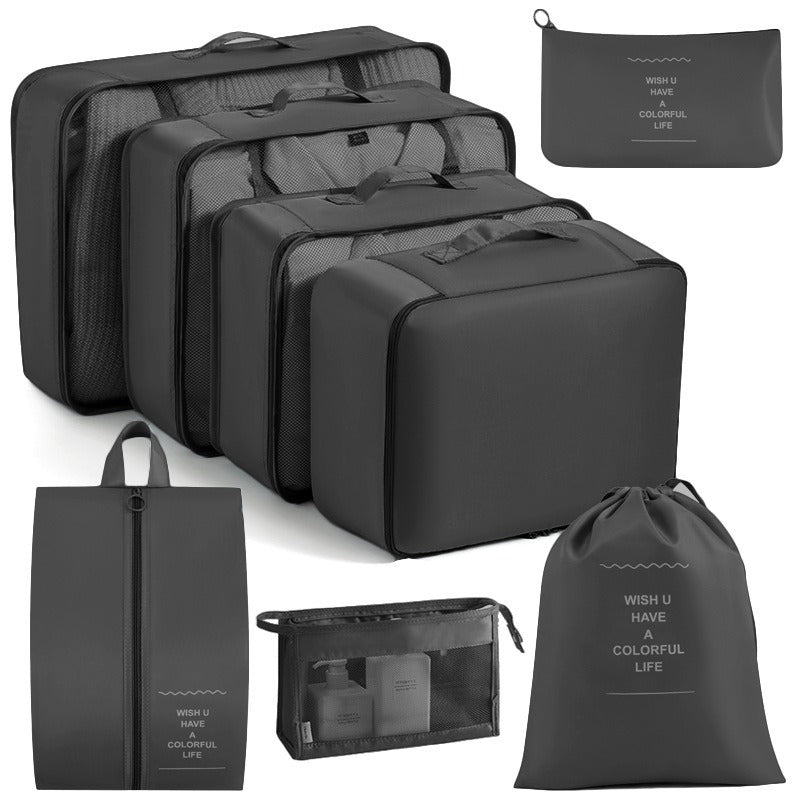 Cross-border travel storage bag eight-piece set business trip travel storage bag large capacity storage bag waterproof travel storage bag