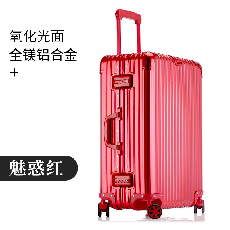 All-aluminum magnesium suitcase aluminum frame trolley suitcase password box 20 inch cabin suitcase 24 high value one piece drop shi