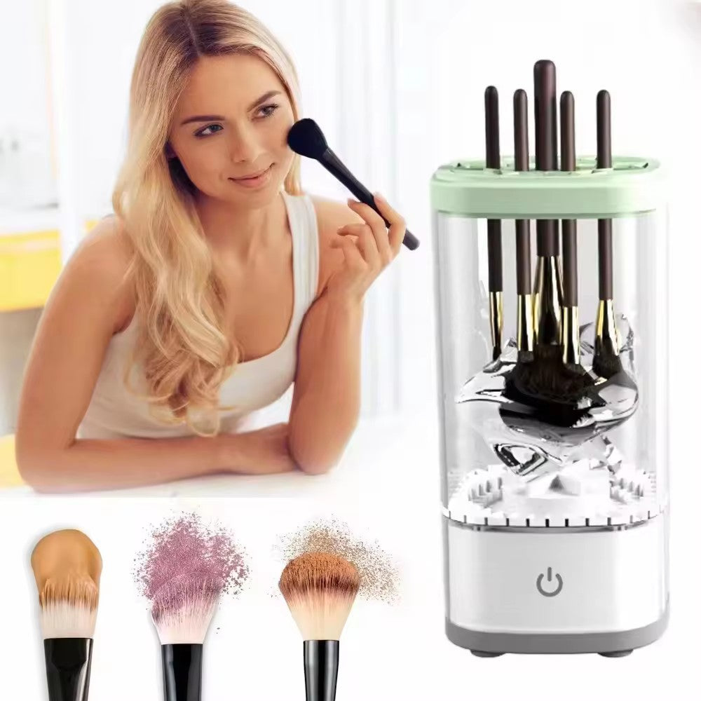 Cross-border new fully automatic quick-drying electric makeup brush cleaner household beauty brush drying tool cleaning machine