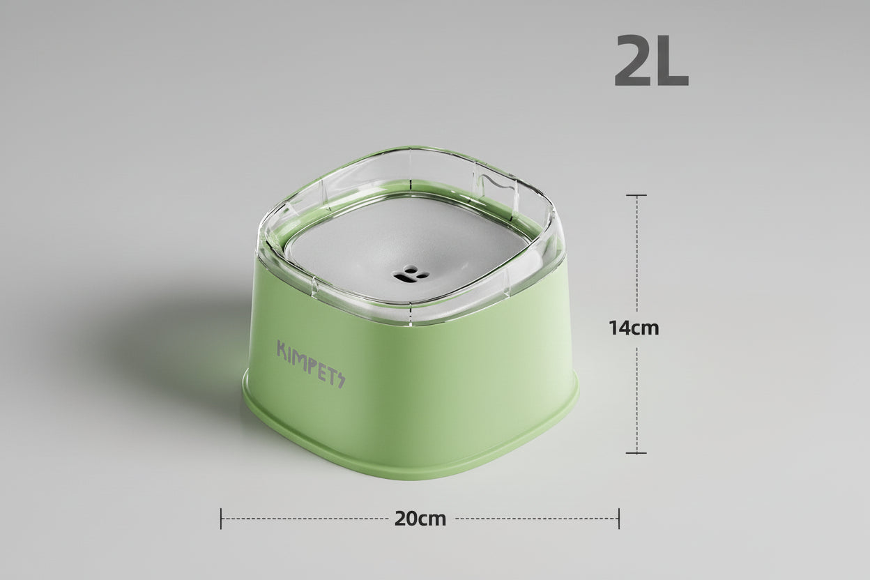 Non-wetting floating water bowl for dogs, transparent floating water bowl for pets, anti-tipping.