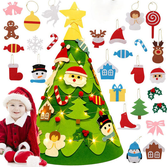 Cross-border new felt Christmas tree Christmas decorations children DIY felt cloth Christmas tree Christmas children's ornaments