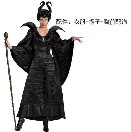 Halloween Costumes Maleficent Maleficent Black Witch Costume Adult Robe Demon Costume Cosplay Costume